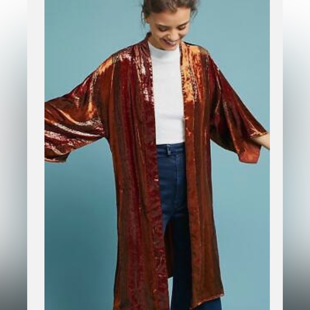 Anthropologie Fall Striped Kimono